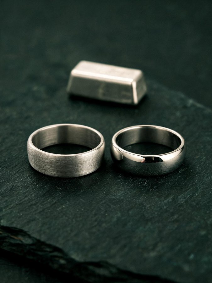 Platinringe und Platinbarren